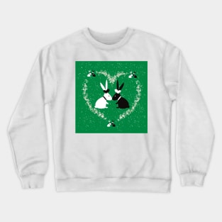 Rabbit green wedding Crewneck Sweatshirt